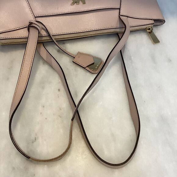 Michael Kors Maddie Medium Crossgrain Leather Tote Bag - Picture 11 of 16